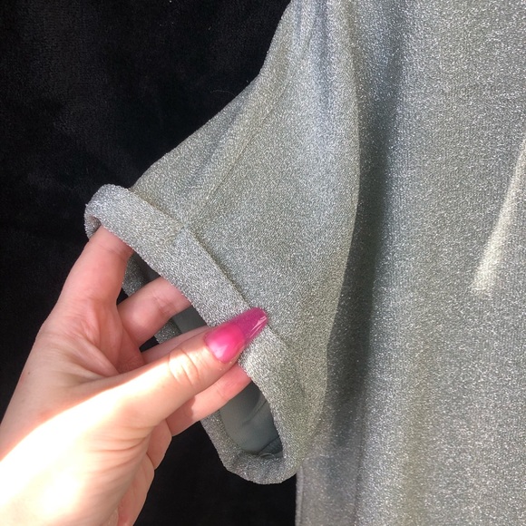 VERO MODA Silver Sparkly Tinsel Chic Top - Picture 7 of 10